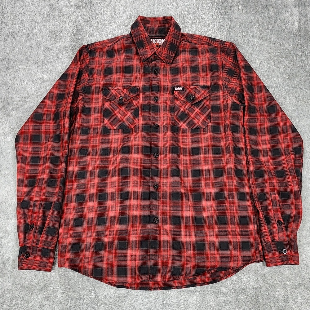Dixxon Shirt Mens LT Red Plaid Slipknot Flannel Long Sleeve Button Up Band